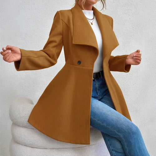 Ladies Trends Fin Lapel Coat Amarae