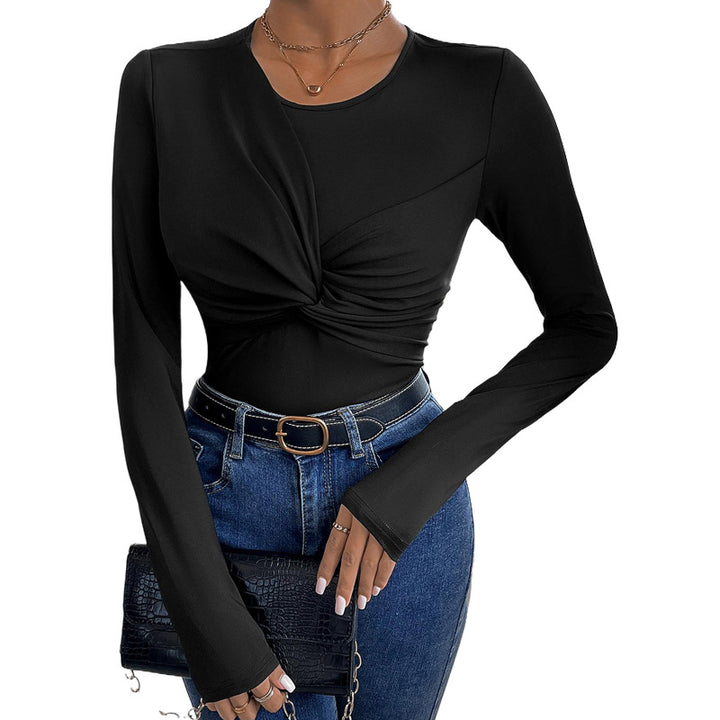 Lune London fitted long sleeve body for women with twist detail