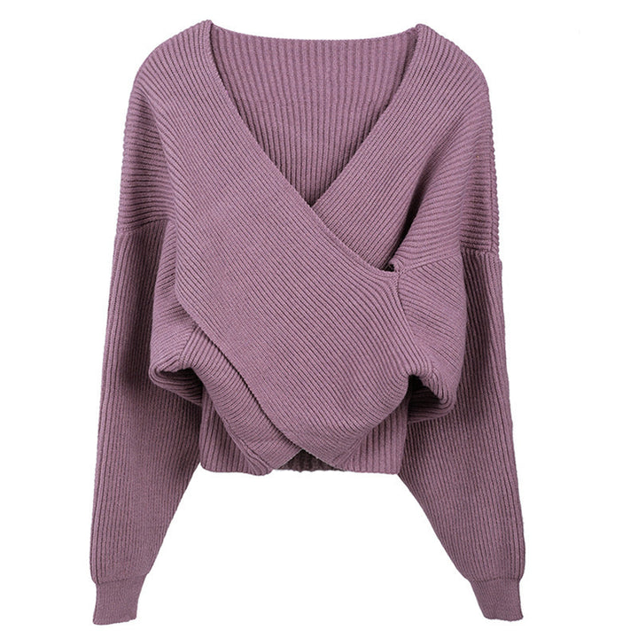 Wrap sweater for women in fine knitted material with a modern fit Lune London