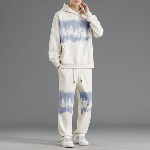 Casual lounge set for men with a relaxed fit and creative tree print Amarae