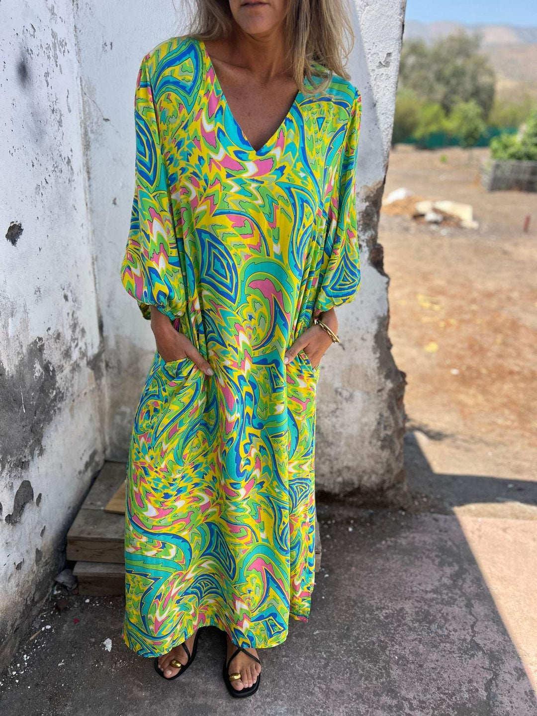Chic and Stylish Women's Vibrant Printed Maxi Dress