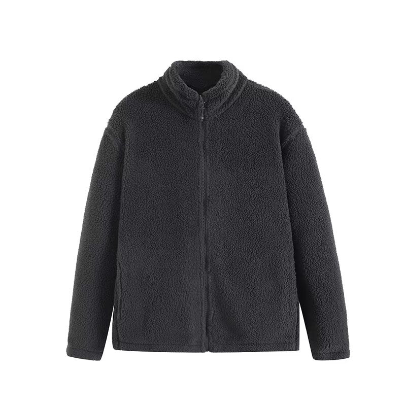 Veste en polaire pour femmes avec col haut et poches zippées pratiques Chic & Stil