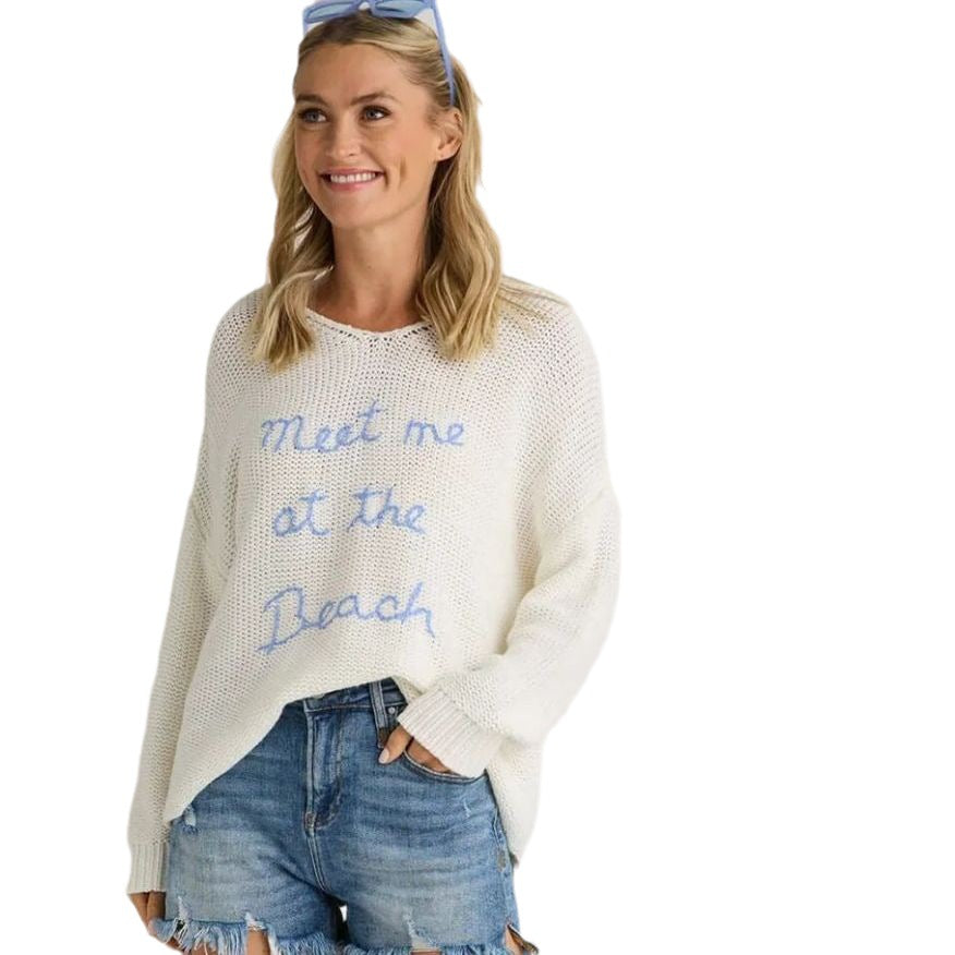 Casual sweater for women with surf pattern Lune London