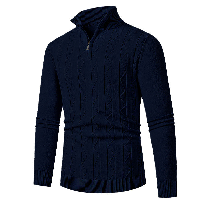 Elegant turtleneck sweater for men with structured design Lune London