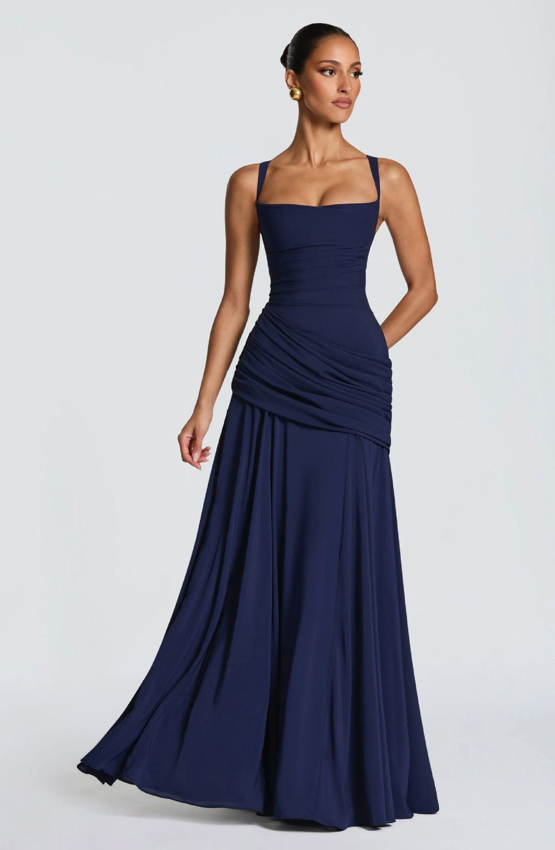 Women's Sheath Dress with Sophisticated Draping Amarae