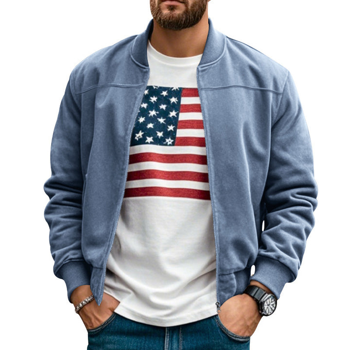Stylish bomber jacket for men with practical pockets and soft inner lining Lune London
