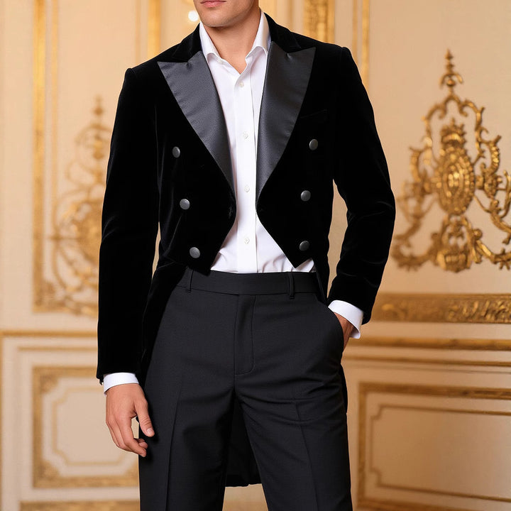 Elegant and stylish velvet jacket for ladies with double-breasted design Lune London