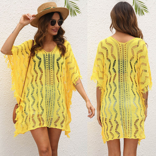 Ladies Breezy Crochet Beach Cover Poncho Amarae