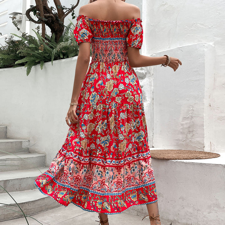 Women Off-Shoulder Bohemian Maxi Dress Lune London