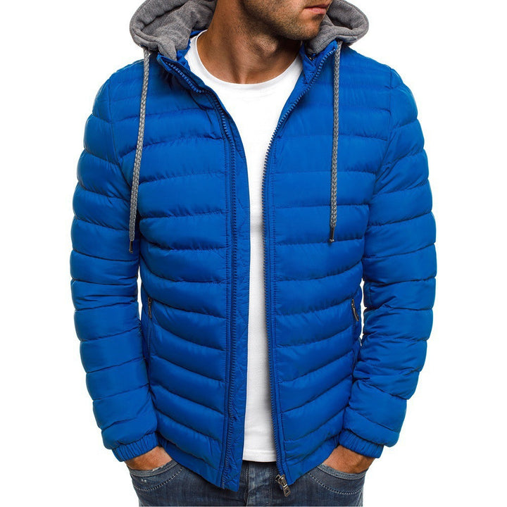 Men's quilted transition jacket with hood and practical zipper Amarae