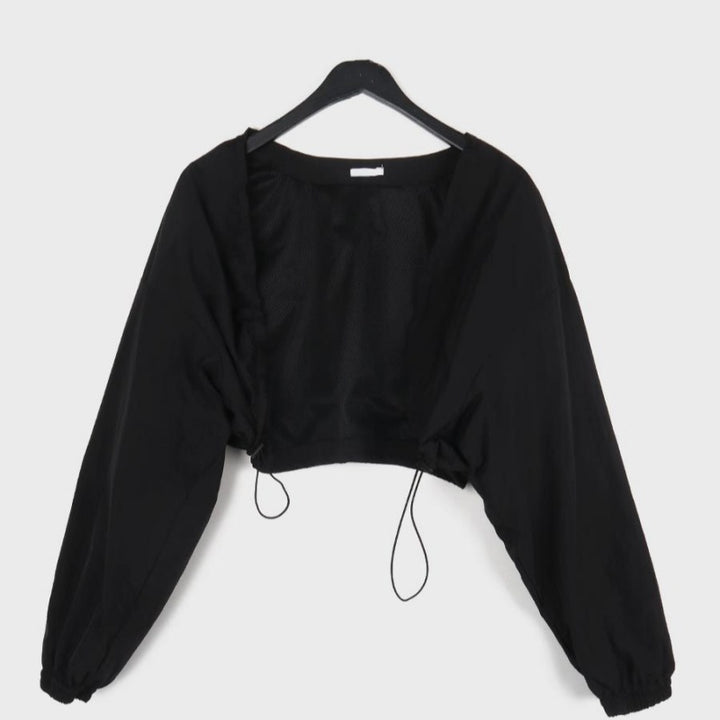 Blouse pour femmes à manches longues courte avec volants Chic & Stil