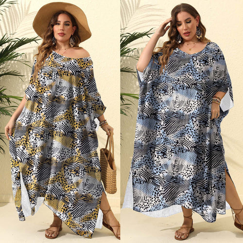 Ladies Elegant Exotic Printed Beach Kaftan Dress Amarae
