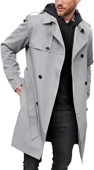 Men's Trench Coat with Classic Style Amarae