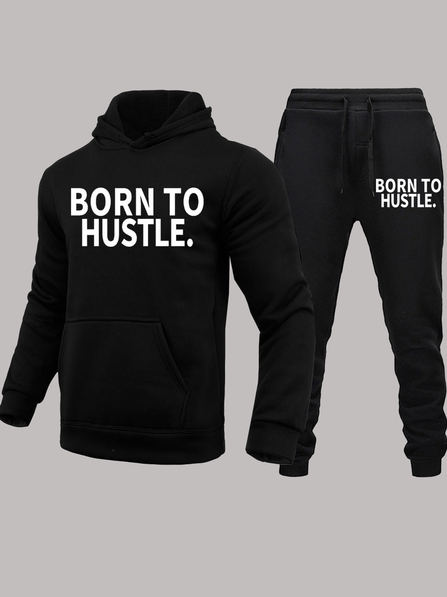 Men's sports outfit with a modern pattern and a motivational inscription Lune London