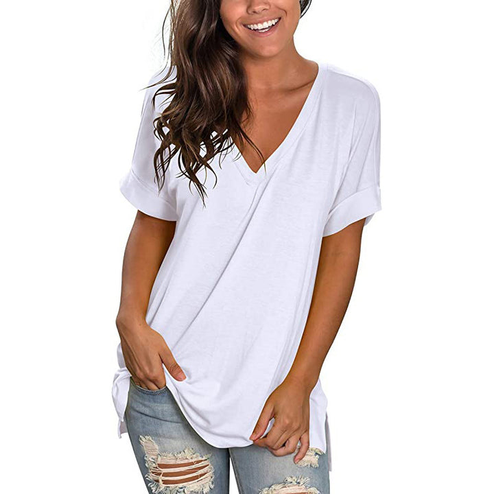 Lune London Casual V neck T-shirt for Women