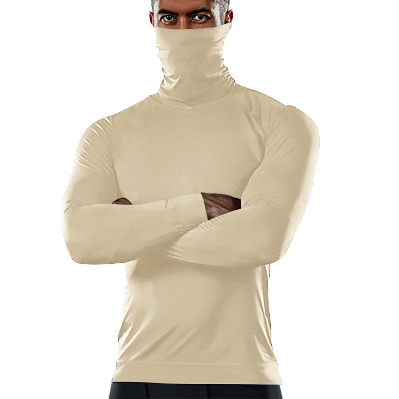 Functional shirt for men with stand-up collar and fitted cut Lune London