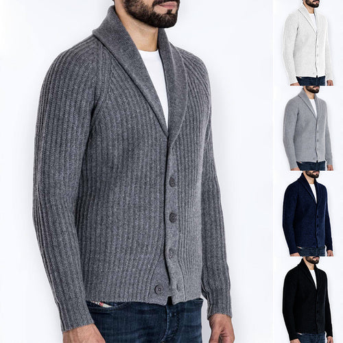 Modern shawl collar knitted jacket for men Amarae