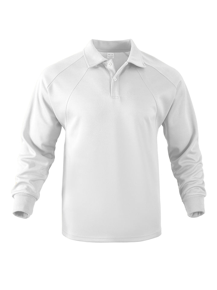 Long sleeve polo shirt for men in breathable material Lune London