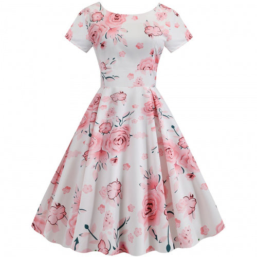 Robe midi femme avec motif floral et coupe flatteuse Chic & Stil