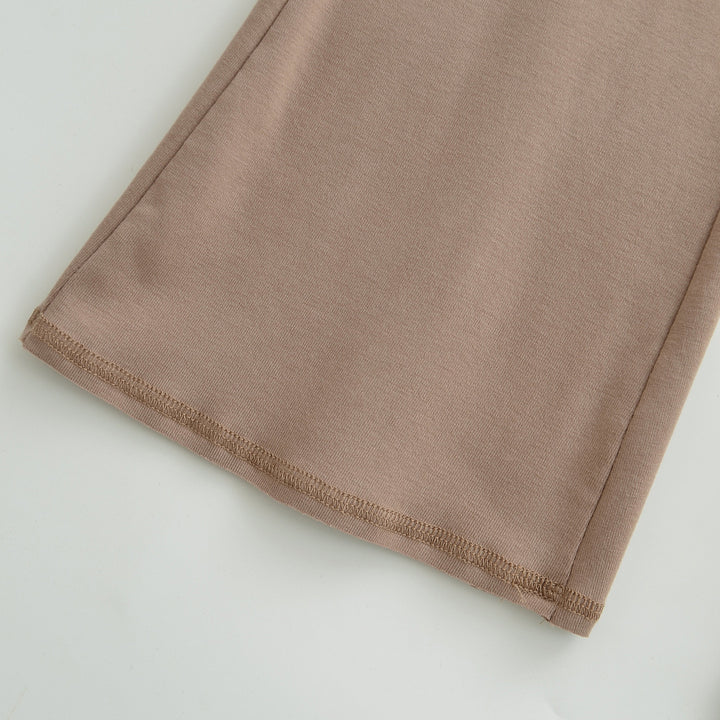 Women's Flowing Jersey Pants with High Waist, Drawstring and Flared Leg Amarae