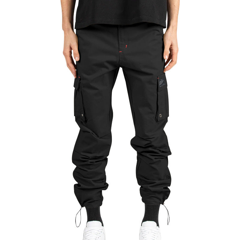 Functional cargo pants for men with elastic waistband and multiple pockets Lune London