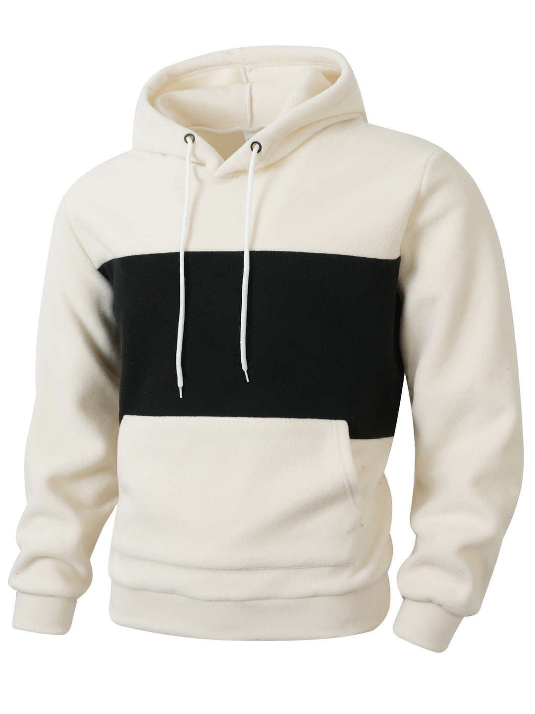 Men's hoodie in fleece with oversized collar Lune London