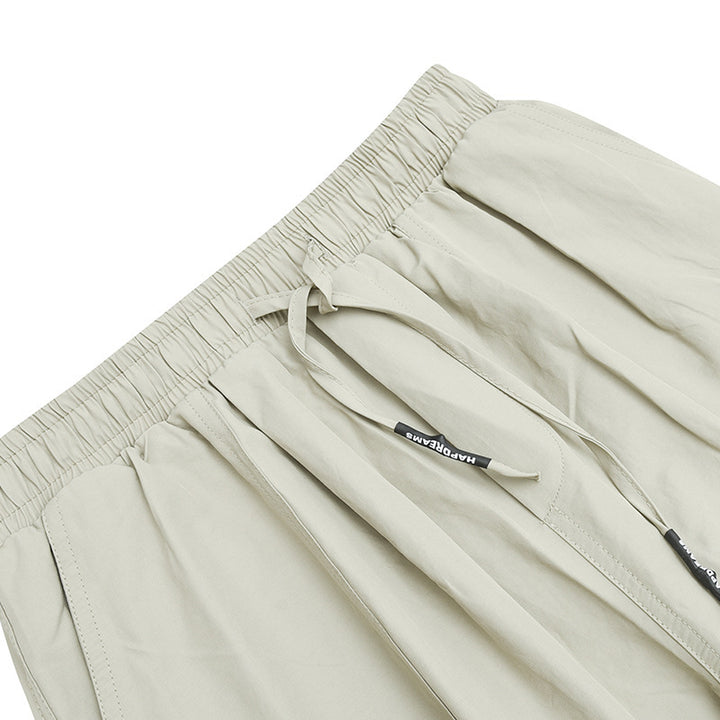 Unisex Wide Harem Pants with Drawstring Waistband, Elastic Leg Openings and Oversized Silhouette Amarae