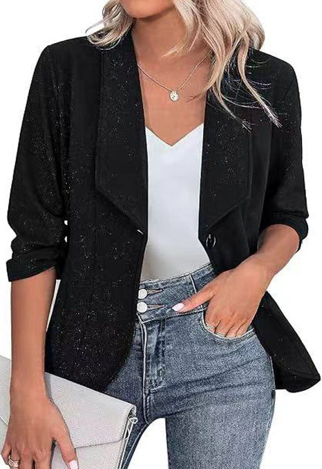 Shimmering blazer jacket for women with a feminine silhouette and an elegant lapel Lune London