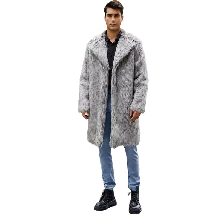 Luxurious faux fur coat for men with a modern design Lune London