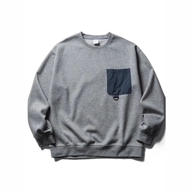 Unisex Oversize Sweatshirt with contrasting chest pocket and D-ring Amarae