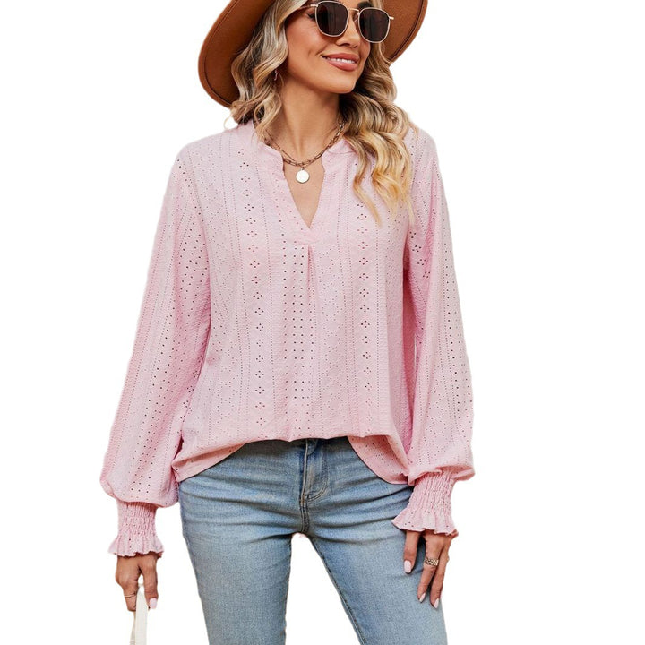Women's blouse with lace pattern and elegant cut Lune London