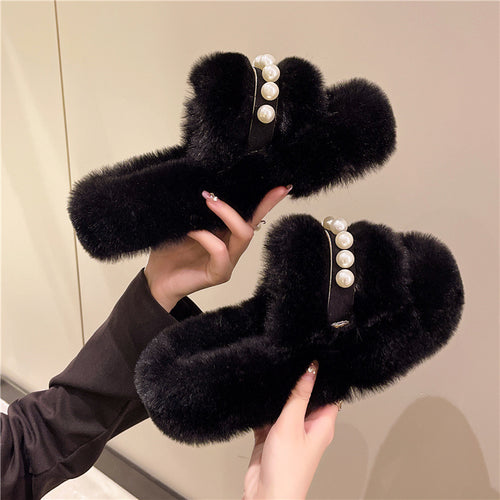 Ladies Soft Slippers with Elegant Pearl Accents Amarae
