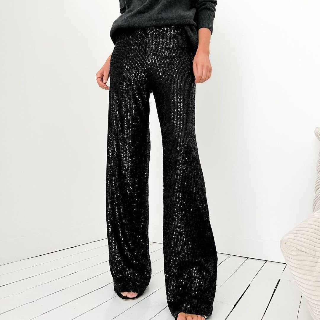 Women's Glamorous Sequin Pants Lune London