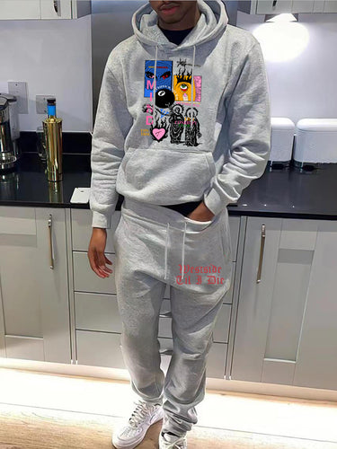 Amarae women's urban hoodie set and jogger pants with creative graphic design