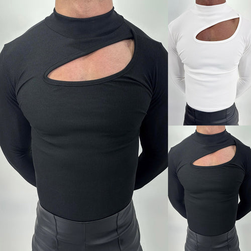 Long sleeve t-shirt for men with innovative neckline and breathable properties Amarae