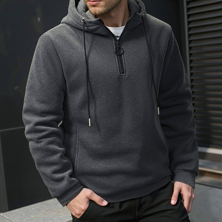 Men's hoodie with modern zipper and soft inner lining Lune London