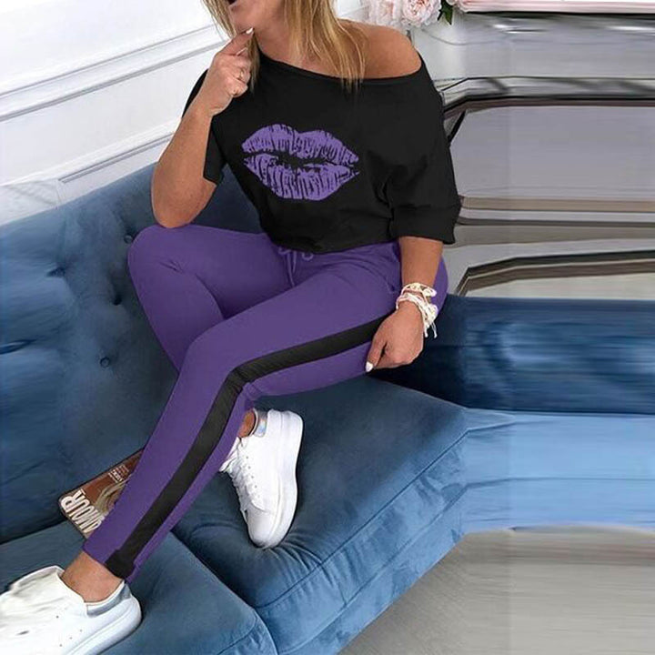 Women's sports leggings with a modern design in gradient colors with an elastic and high waist Lune London