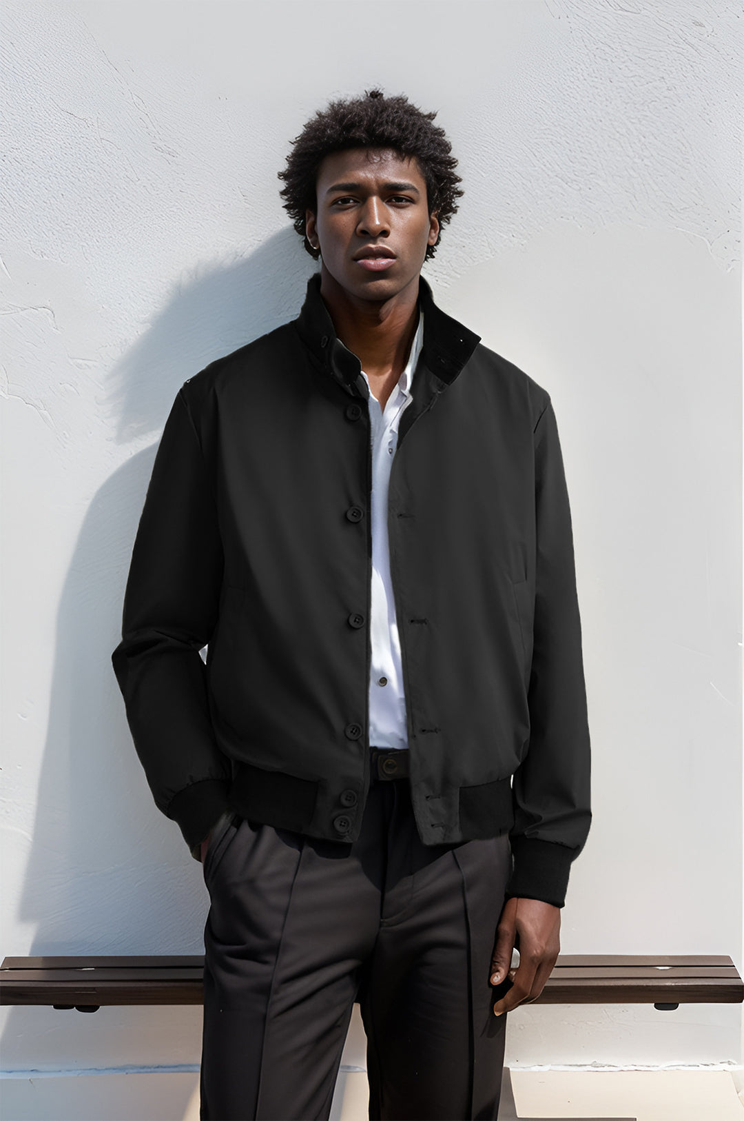 Men's sporty transition jacket with zip Lune London