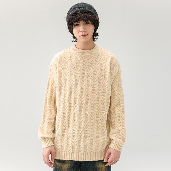 Chunky knit sweater for men with classic pattern Lune London