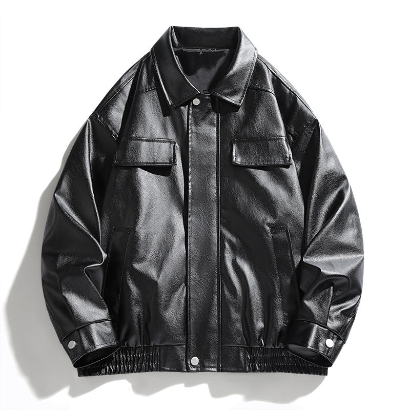 Faux leather jacket for men with elastic waist Lune London