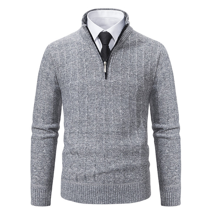 Lune London men's zip-up sweater with high collar