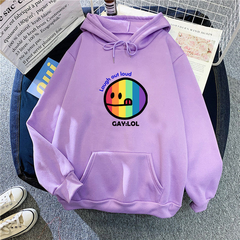 Women's hoodie with colorful graphic print Chic & Stil