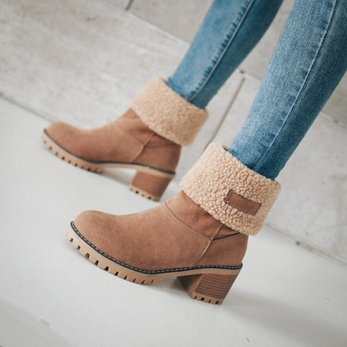 Ladies Comfortable Ankle Boots with Warm Lining Amarae