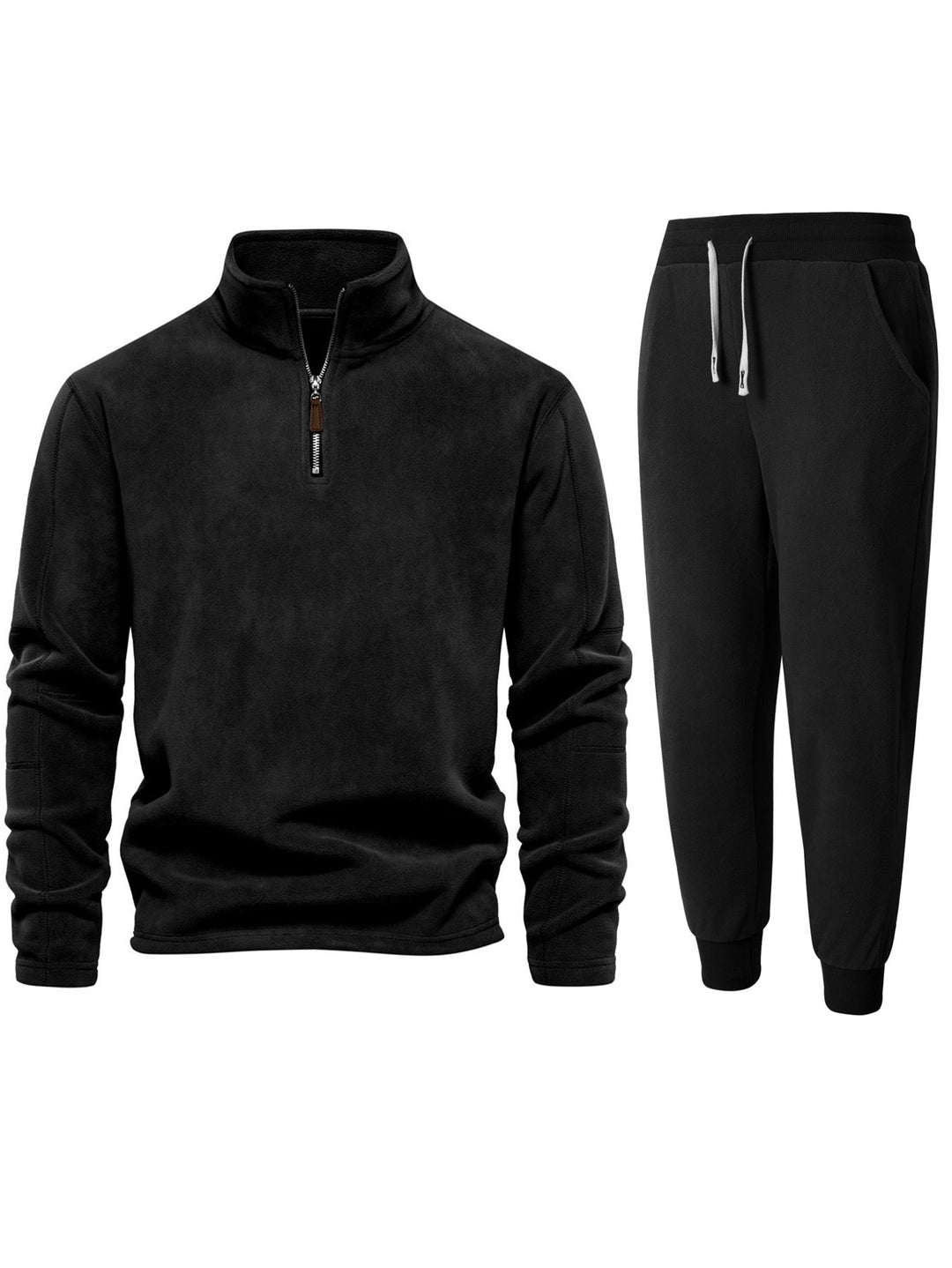 Men's fleece lounge suit with high collar and long pants Lune London