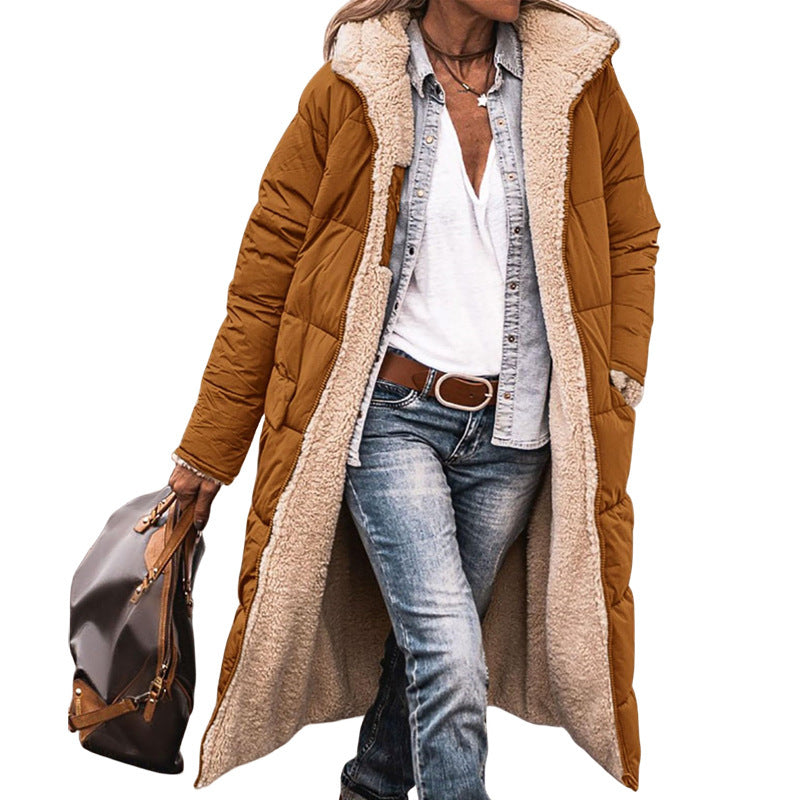 Ladies padded winter jacket with hood and cozy lining Lune London