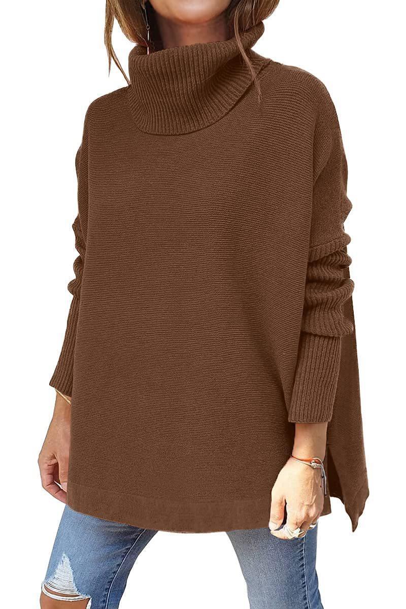 Comfortable turtleneck sweater for women with a textured design and a loose fit Lune London
