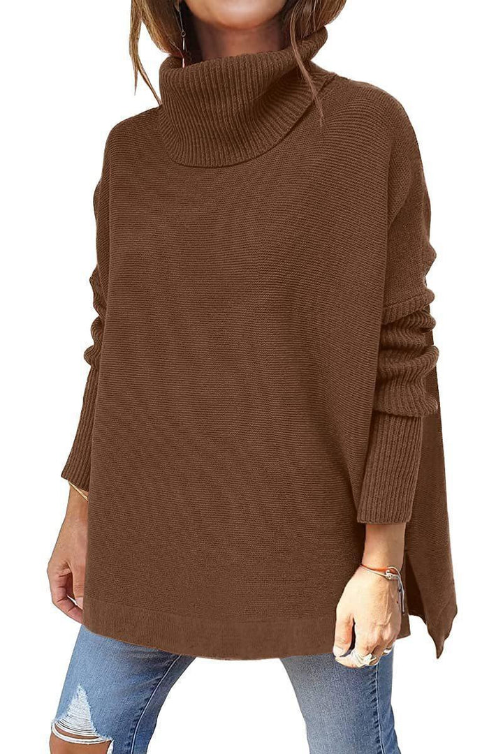 Comfortable turtleneck sweater for women with a textured design and a loose fit Lune London