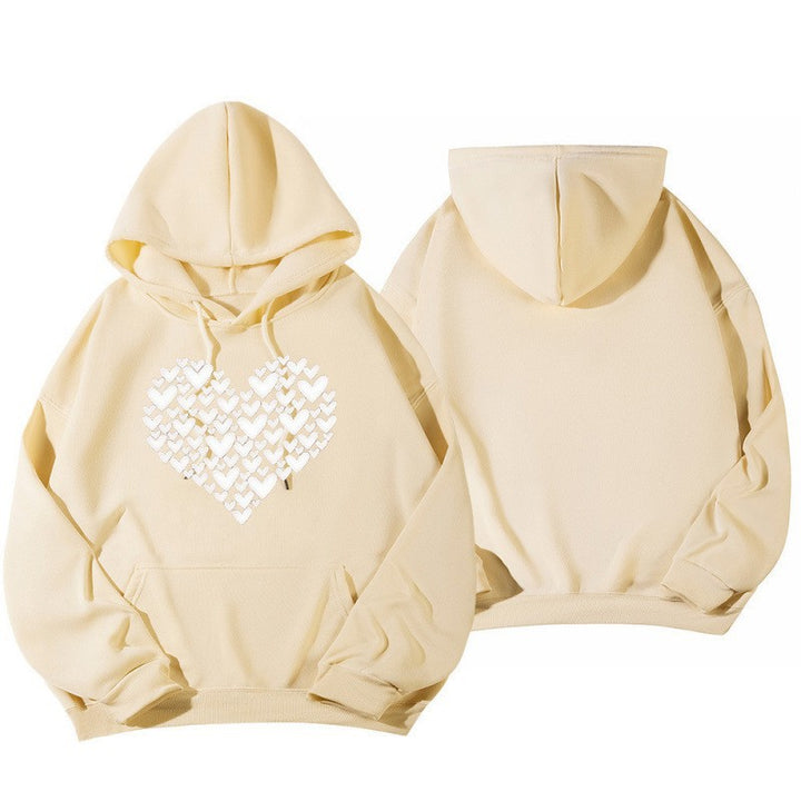 Women's Hoodie Sweatshirt with Large Heart Design Chic & Stil