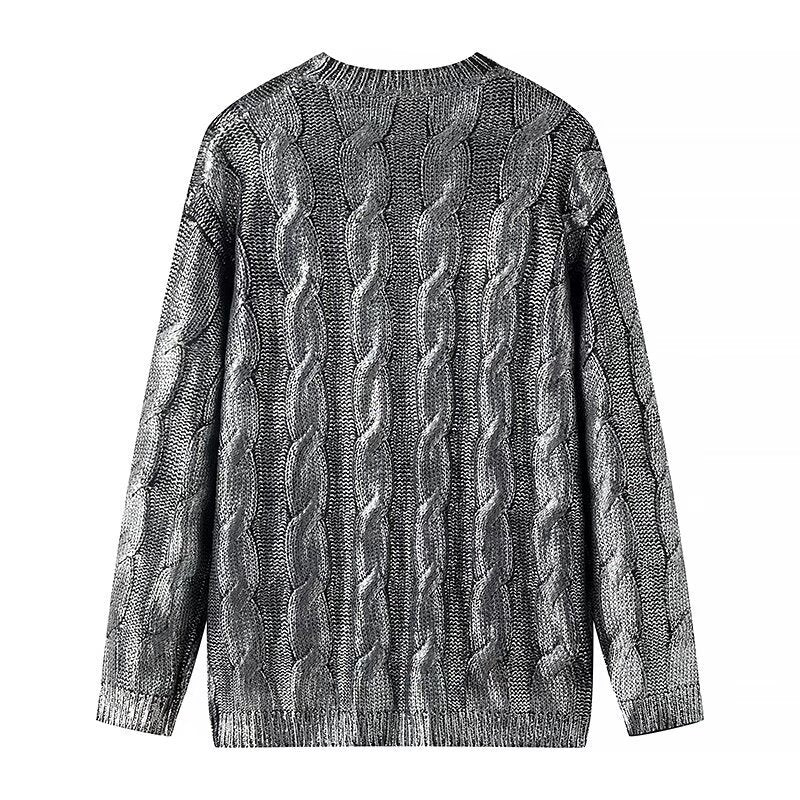 Pull femme avec motif de câble texturé et col rond Chic & Stil