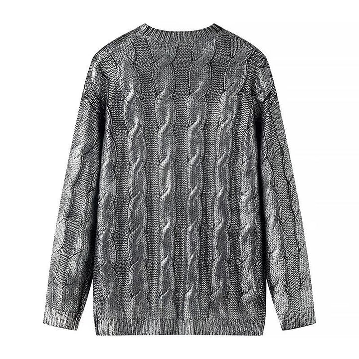 Pull femme avec motif de câble texturé et col rond Chic & Stil